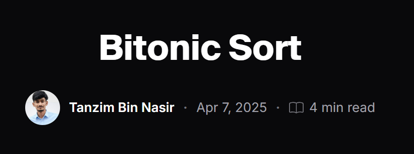Bitonic Sort